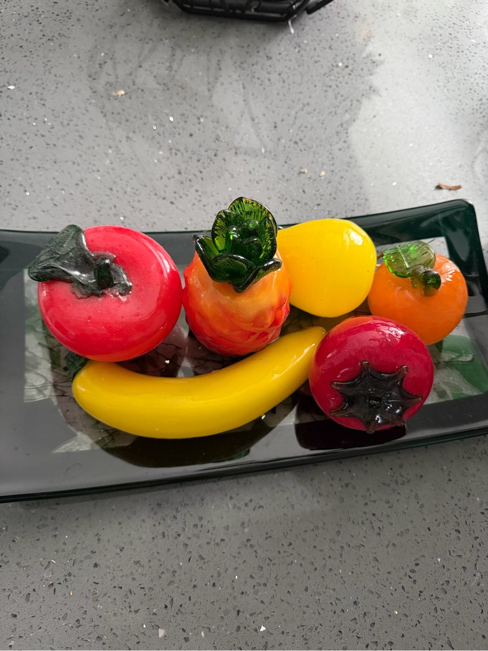 Murano Handblown Glass Fruit Decorative Set Assorted Fruit decor kitchen home